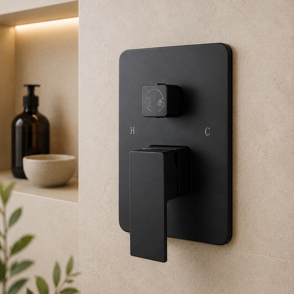 Colonne de douche encastrable noire – vue 4