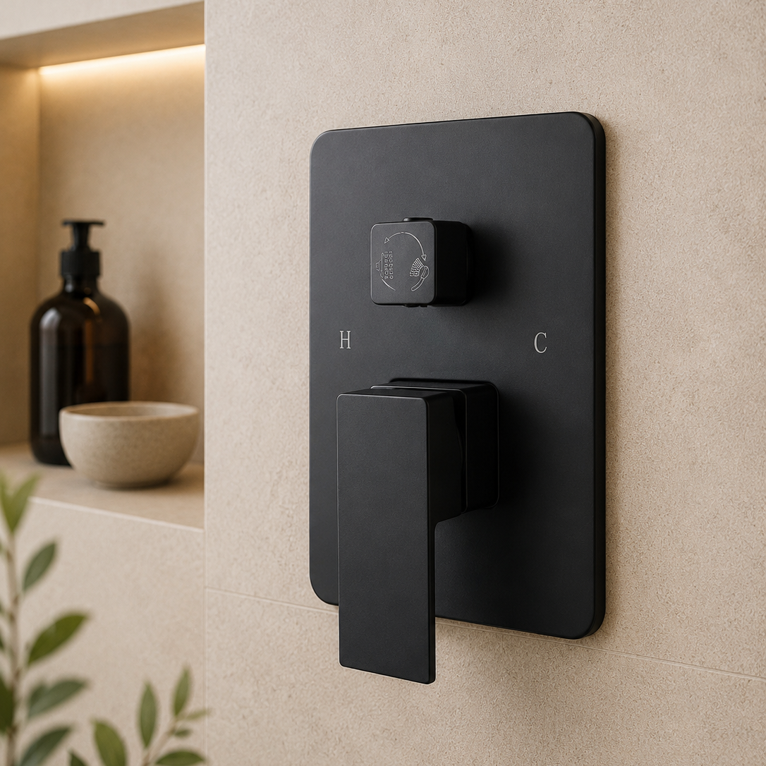 Colonne de douche encastrable noire – vue 4