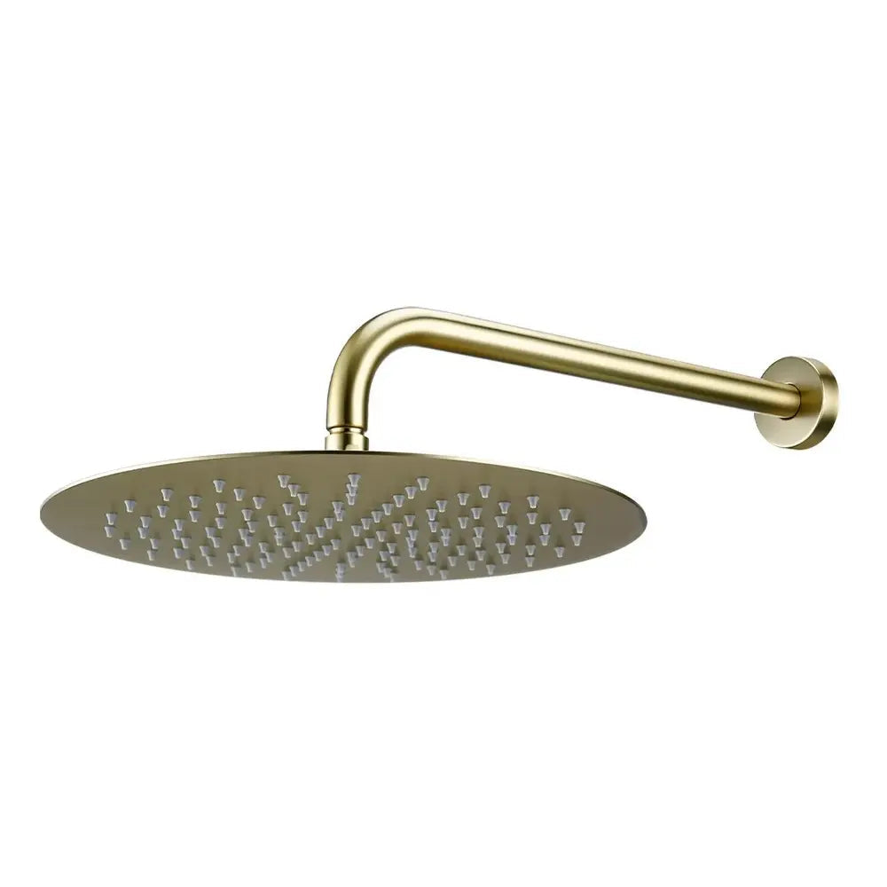 Colonne de douche encastrée dorée – ciel de pluie