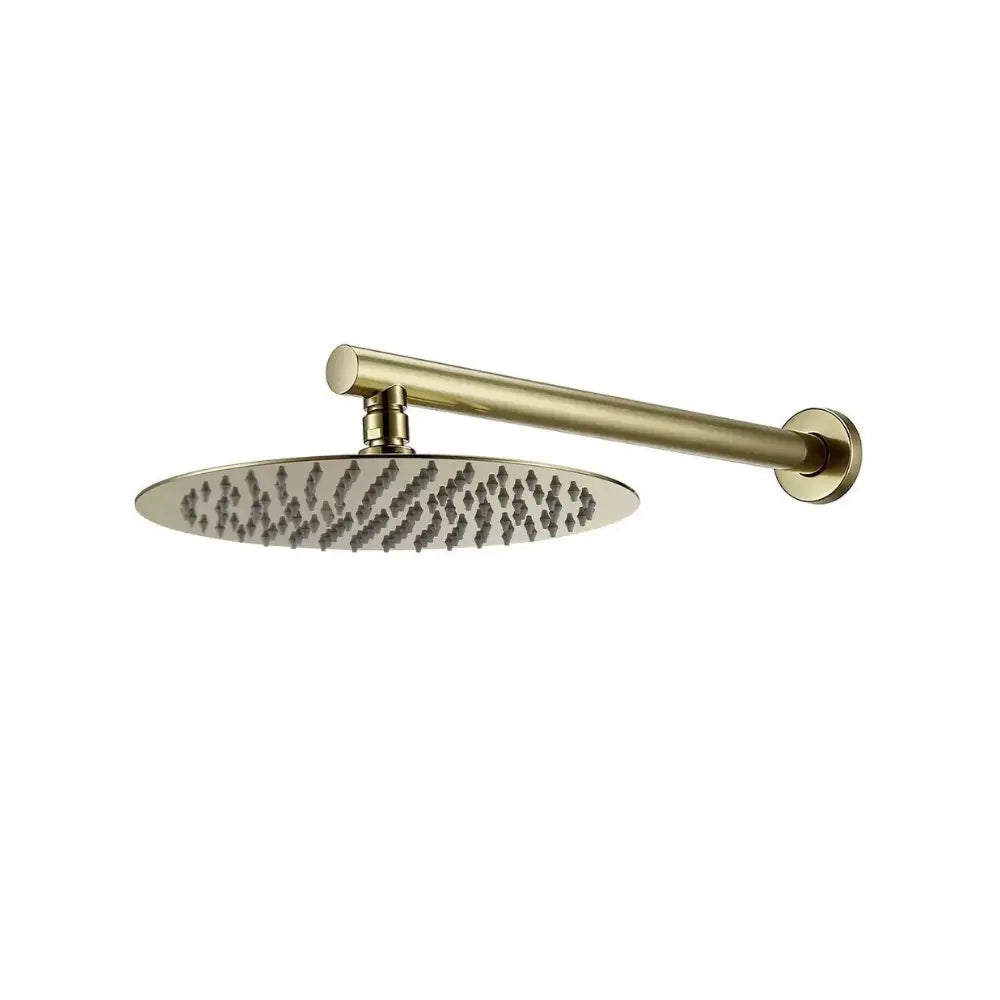 Colonne de douche encastrée dorée – ciel de pluie