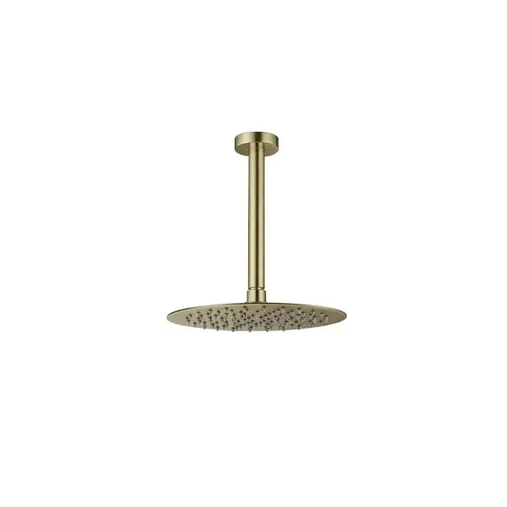 Colonne de douche encastrée dorée – ciel de pluie