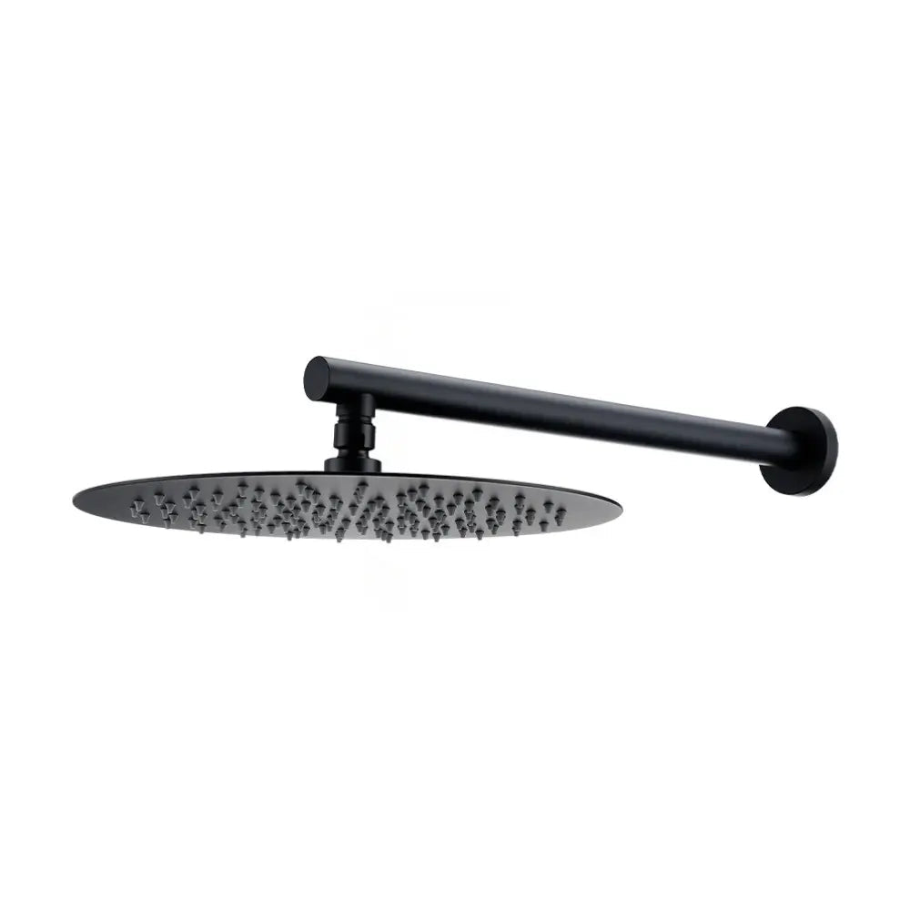 Colonne de douche encastrée noir mat – ciel de pluie