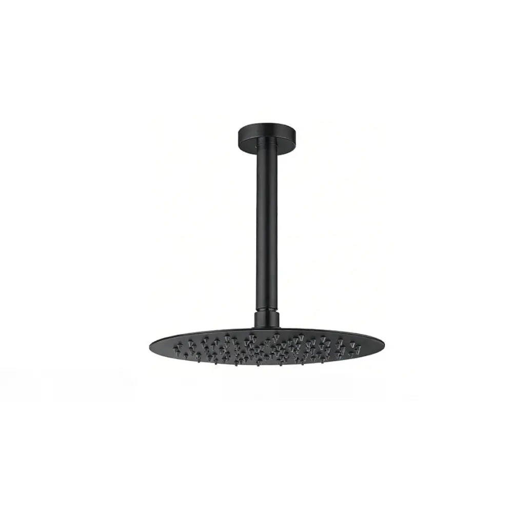 Colonne de douche encastrée noir mat – ciel de pluie