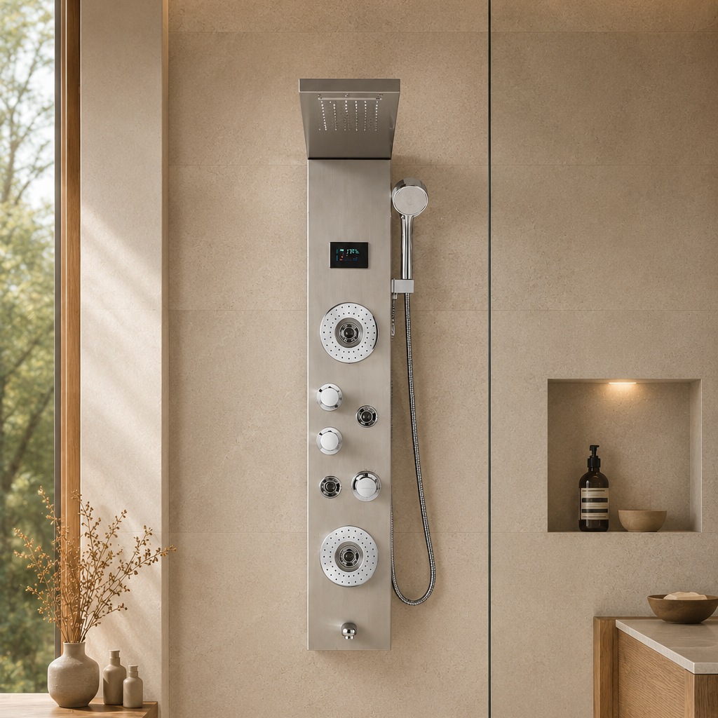 Colonne de douche hydromassante à jets concentriques – types de jets