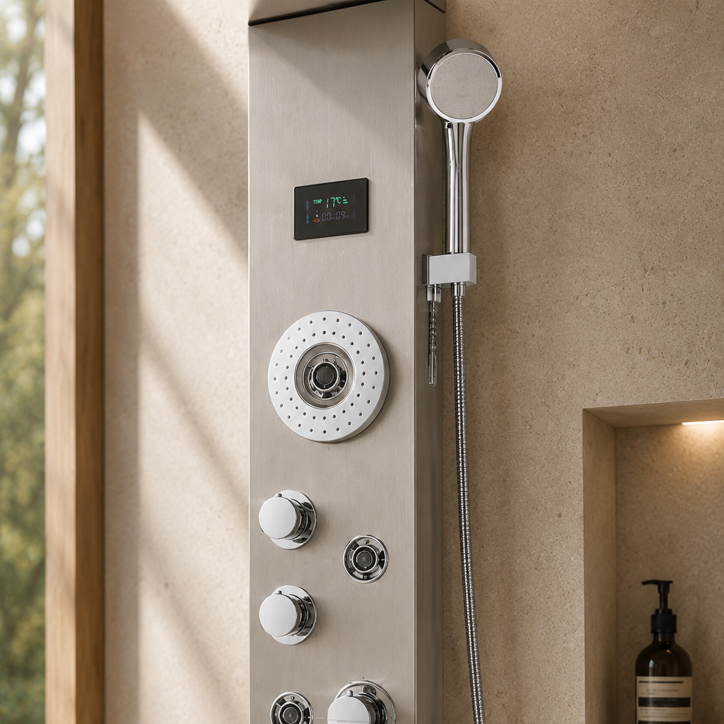 Colonne de douche hydromassante à jets concentriques – types de jets