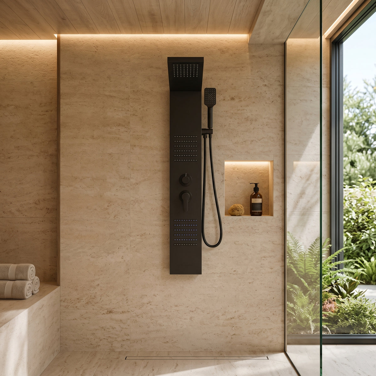 Colonne de douche hydromassante à jets larges – types de jets