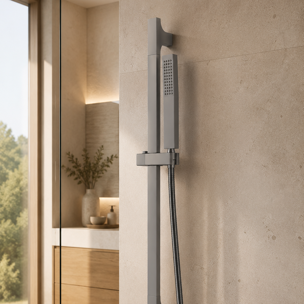 Colonne de douche inox grise – vue 3