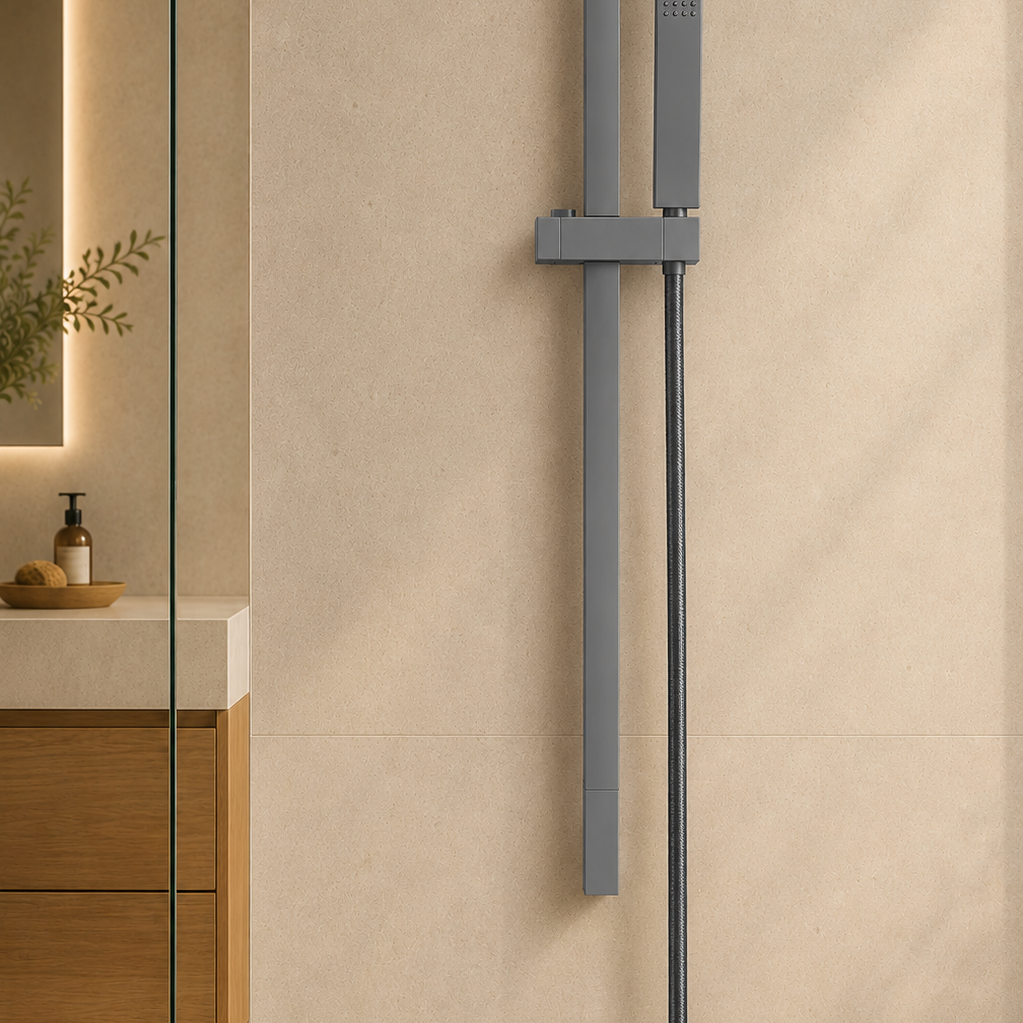 Colonne de douche inox grise – vue 4