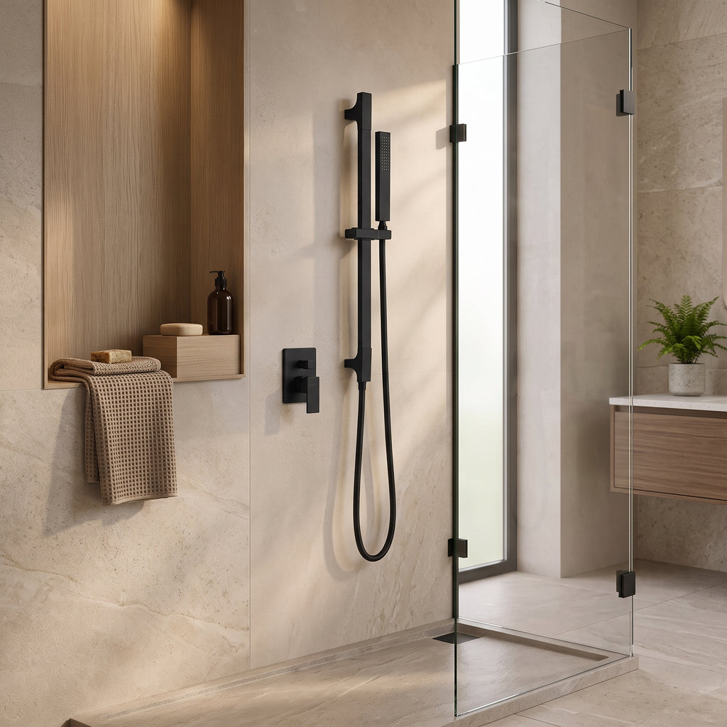 Colonne de douche inox noire
