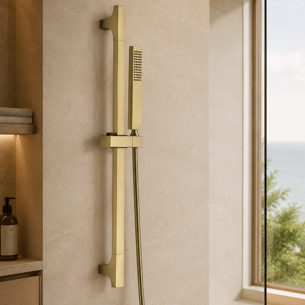 Colonne de douche inox or brossé – vue 2