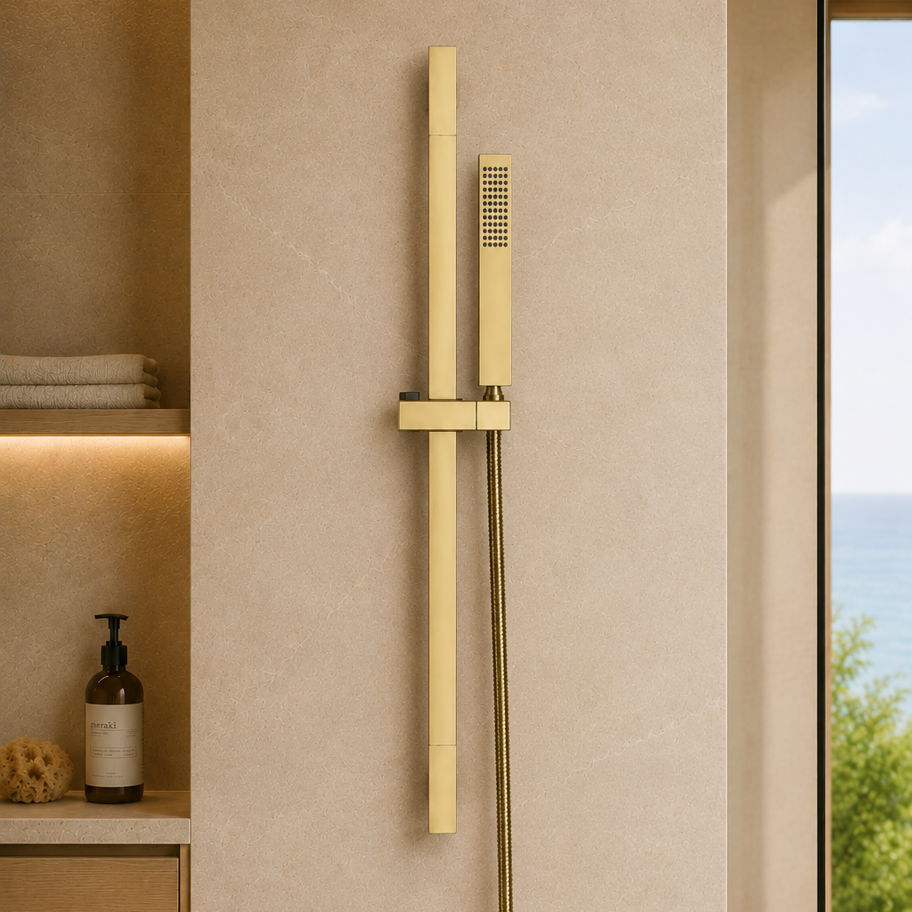 Colonne de douche inox or brossé – vue 3