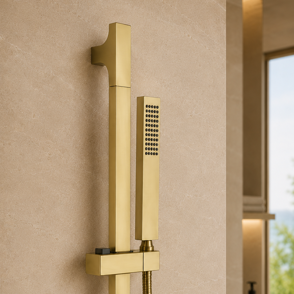 Colonne de douche inox or brossé – vue 4