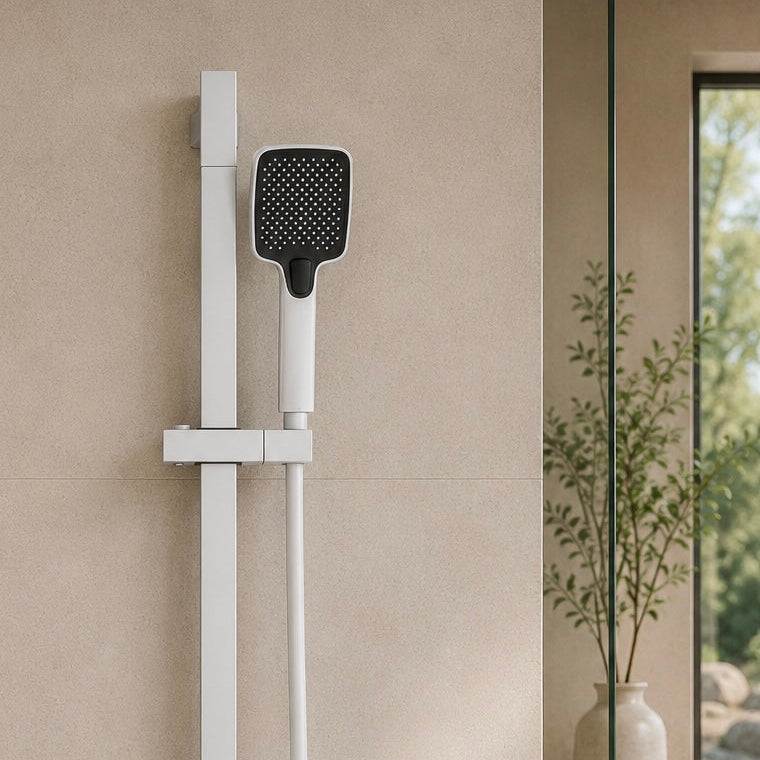 Colonne de douche réglable blanche – vue 3