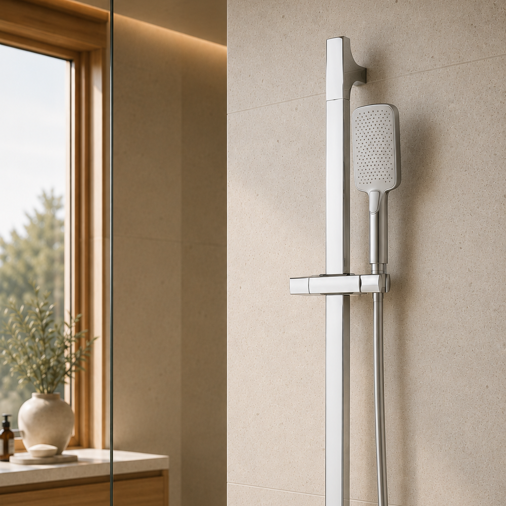 Colonne de douche réglable chrome – vue 3
