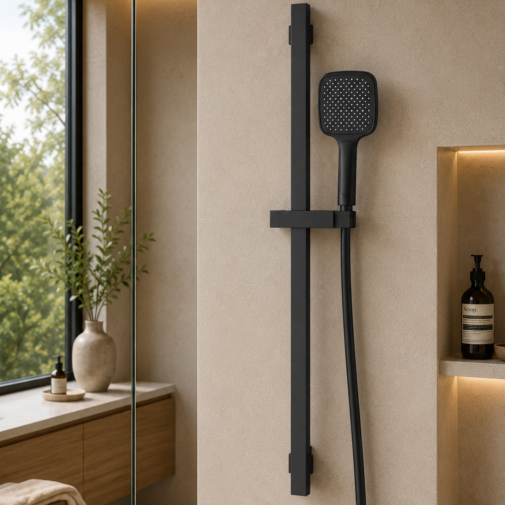 Colonne de douche réglable noire – vue 3