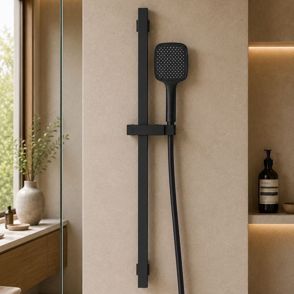 Colonne de douche réglable noire – vue 4