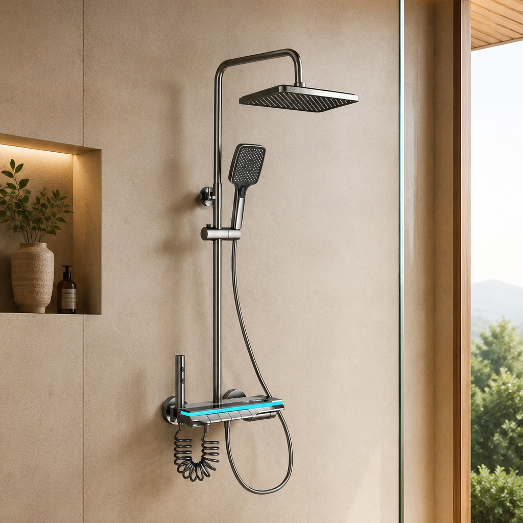 Colonne de douche thermostatique 30 cm