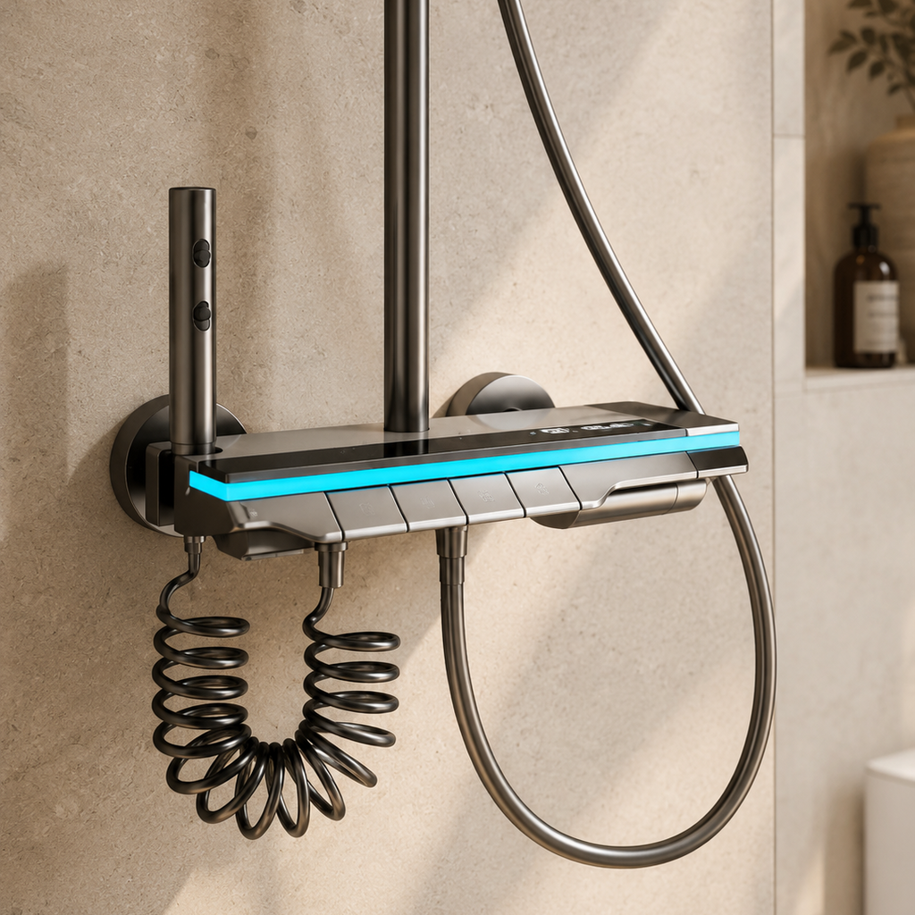 Colonne de douche thermostatique 30 cm – mitigeur