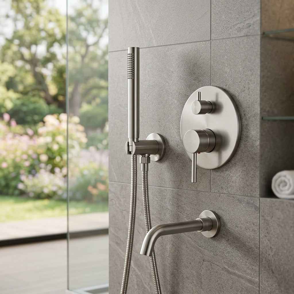 Mitigeur baignoire chrome – vue 2