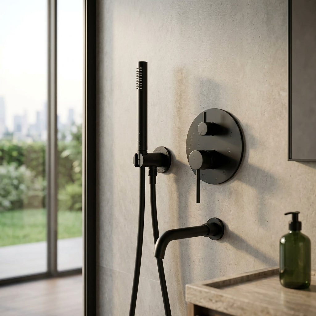 Mitigeur baignoire noir mat