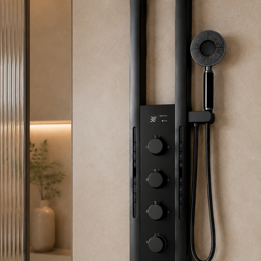 Panneau de douche hydromassant noir – vue 4