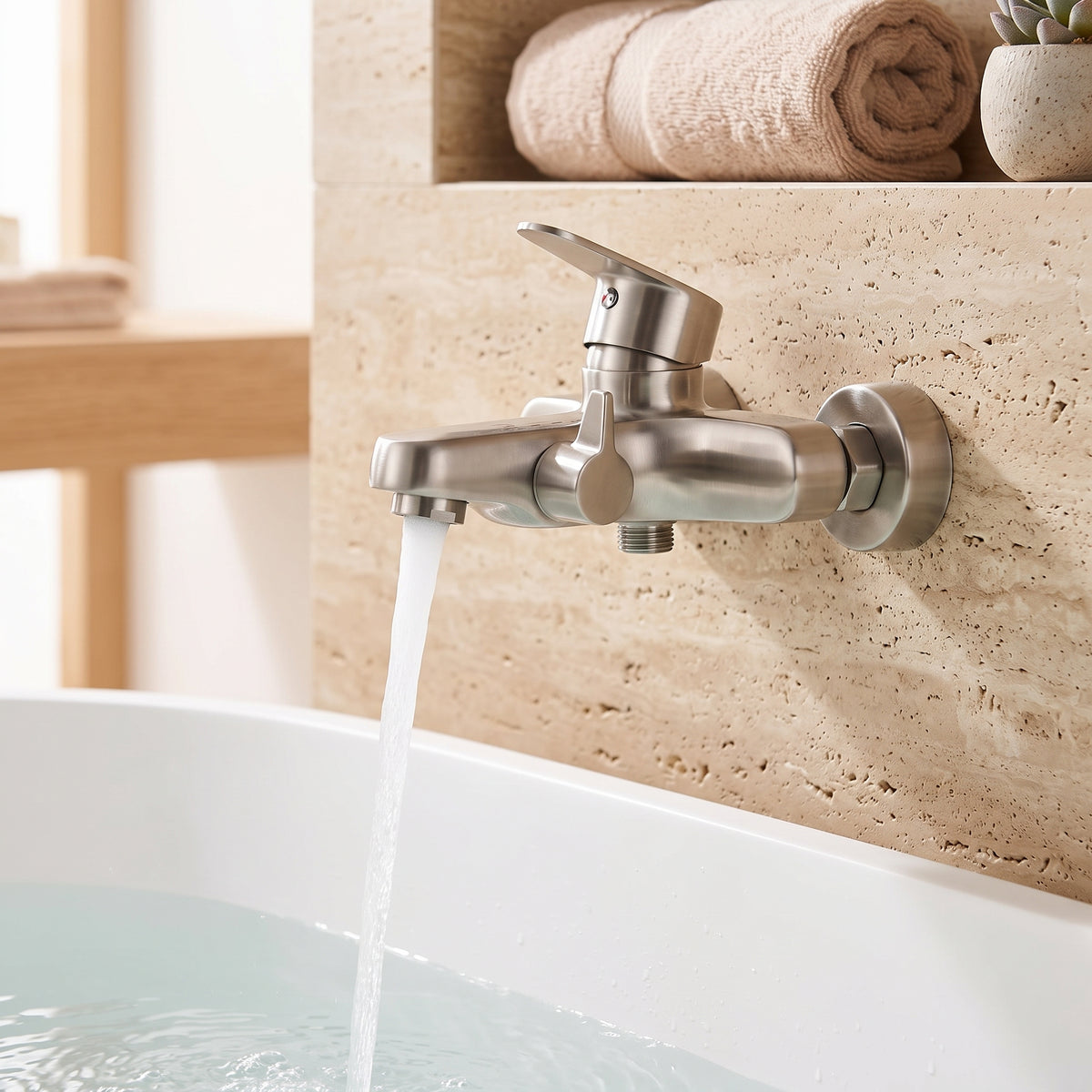Robinet baignoire 2 trous sur gorge