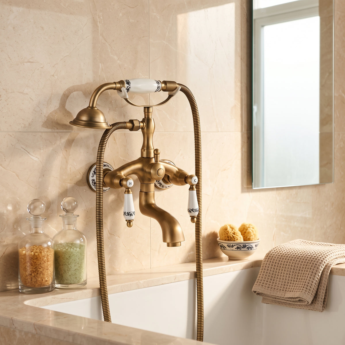 Robinet baignoire antique