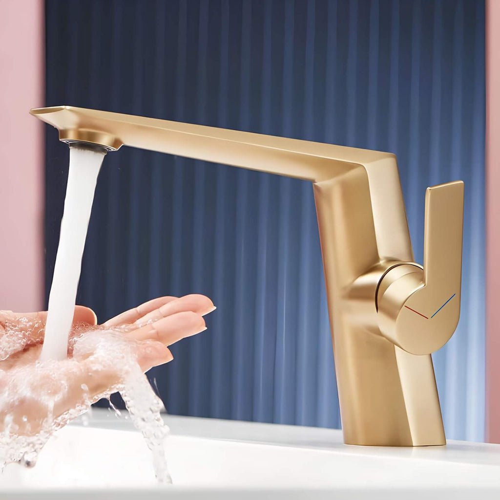 Robinet de lavabo monocommande laiton massif – vue 3