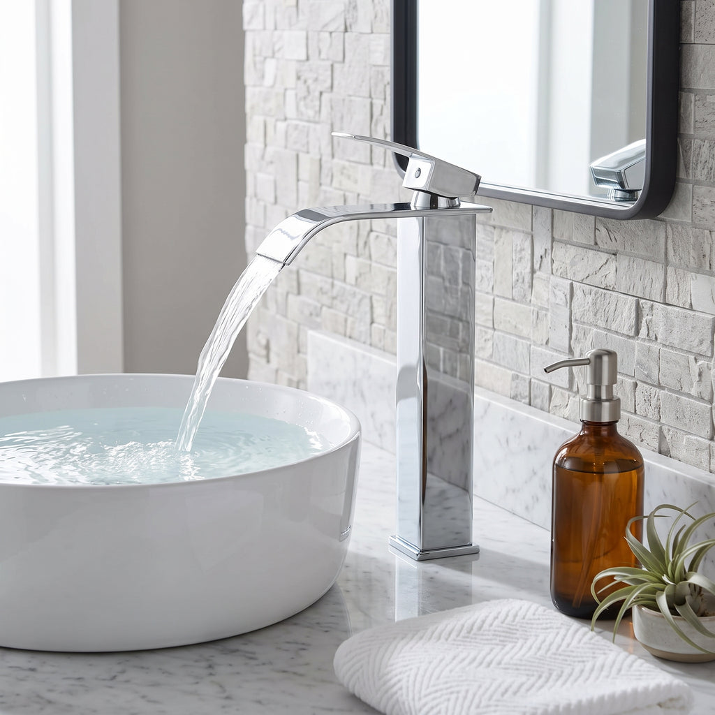 Robinet de vasque bec cascade design moderne