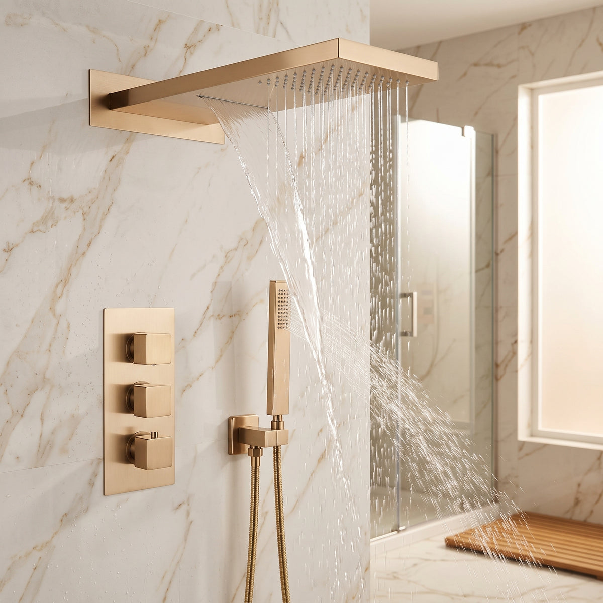 Robinet douche encastré cascade et pluie – vue 4