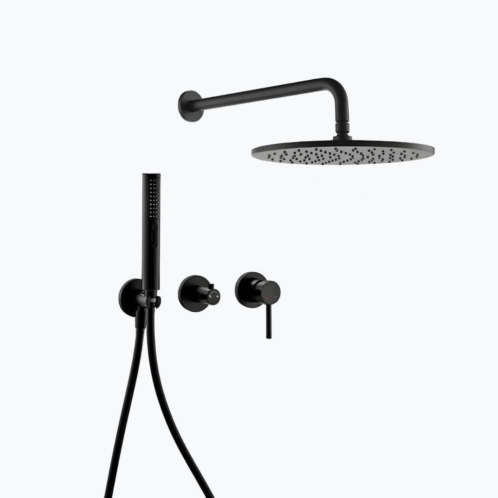 Robinet douche mural noir mat haute pression – vue 8