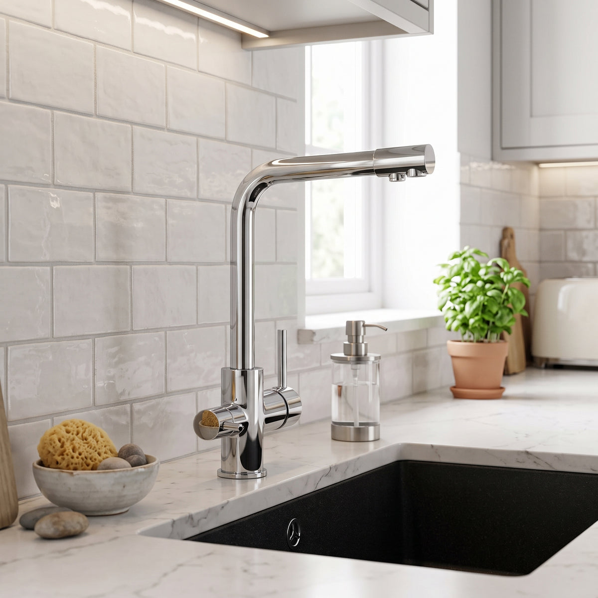 Robinet évier mitigeur double sortie filtration
