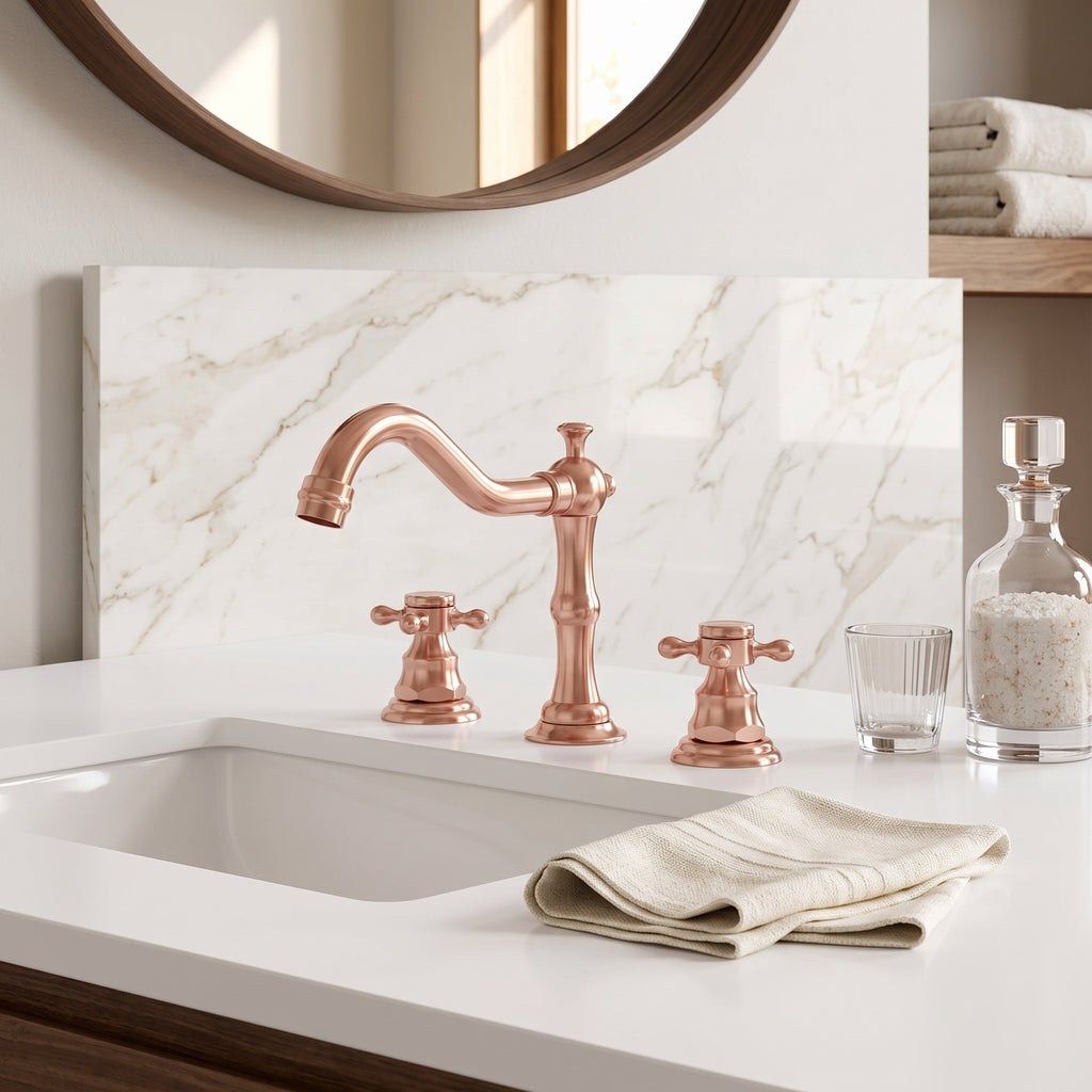 Robinet lavabo 3 trous cuivre antique style classique