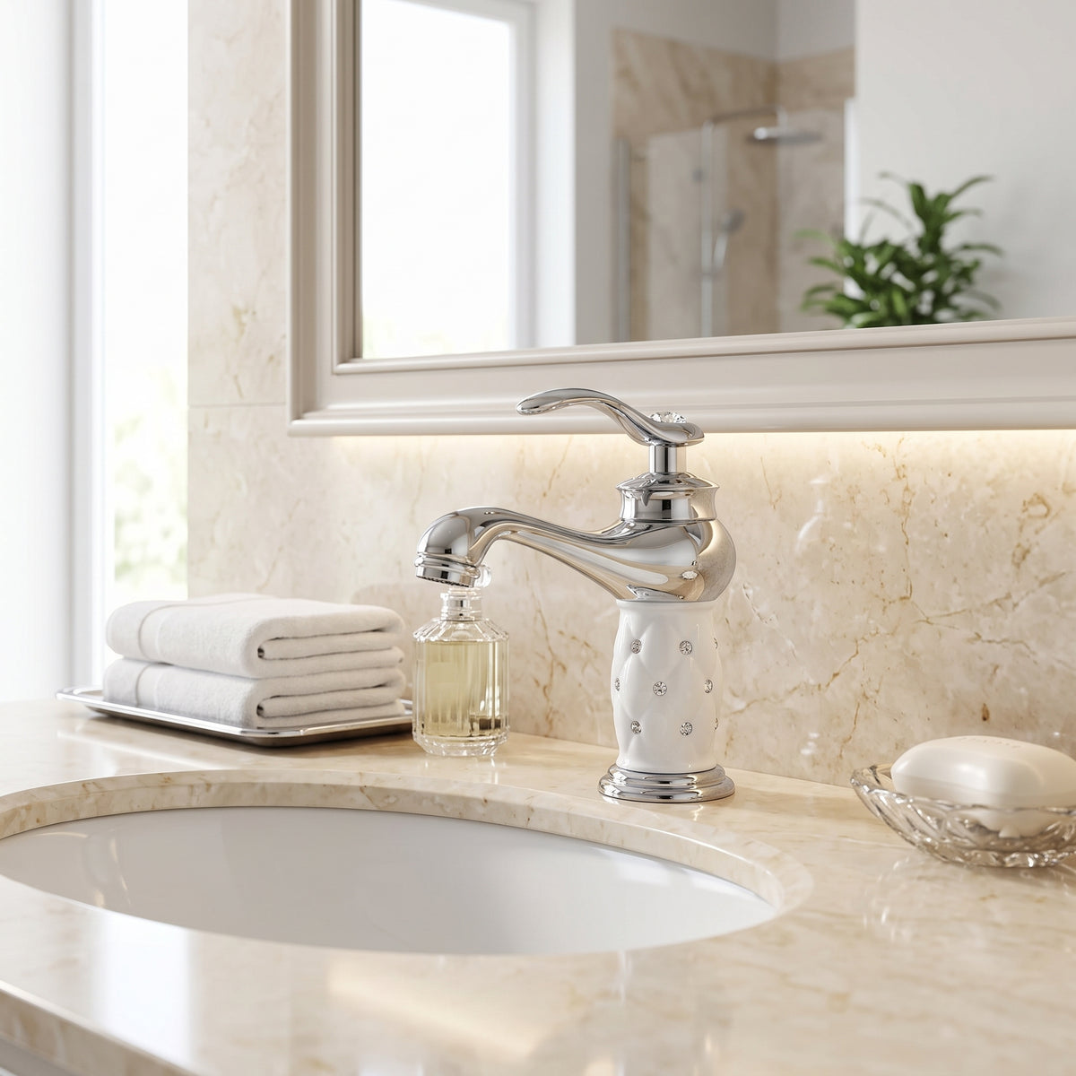 Robinet lavabo baroque antique