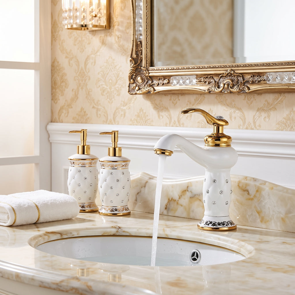 Robinet lavabo baroque antique – vue 4