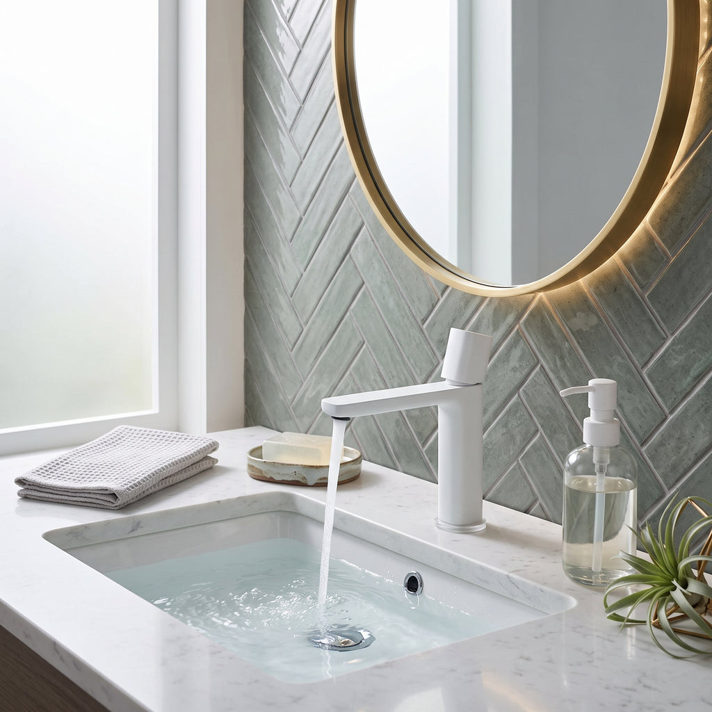Robinet lavabo mitigeur laiton design moderne