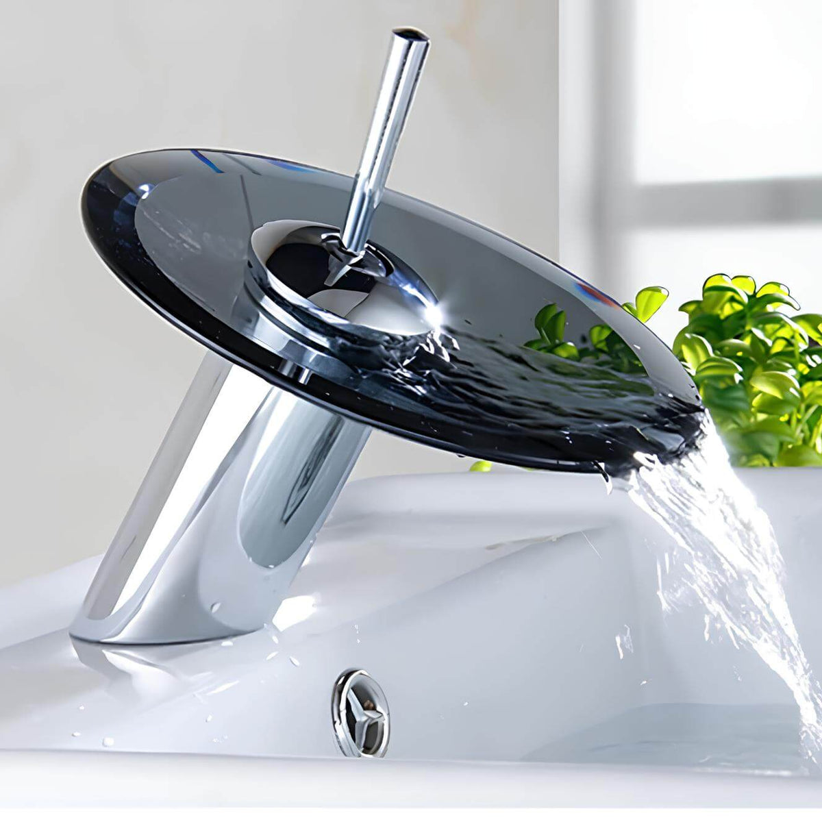 Robinet mitigeur cascade verre trempé – vue 3