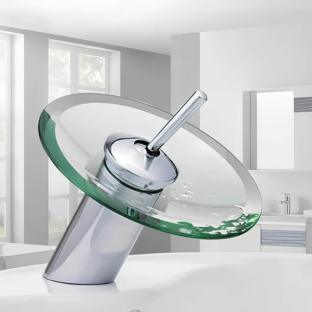 Robinet mitigeur cascade verre trempé – vue 4