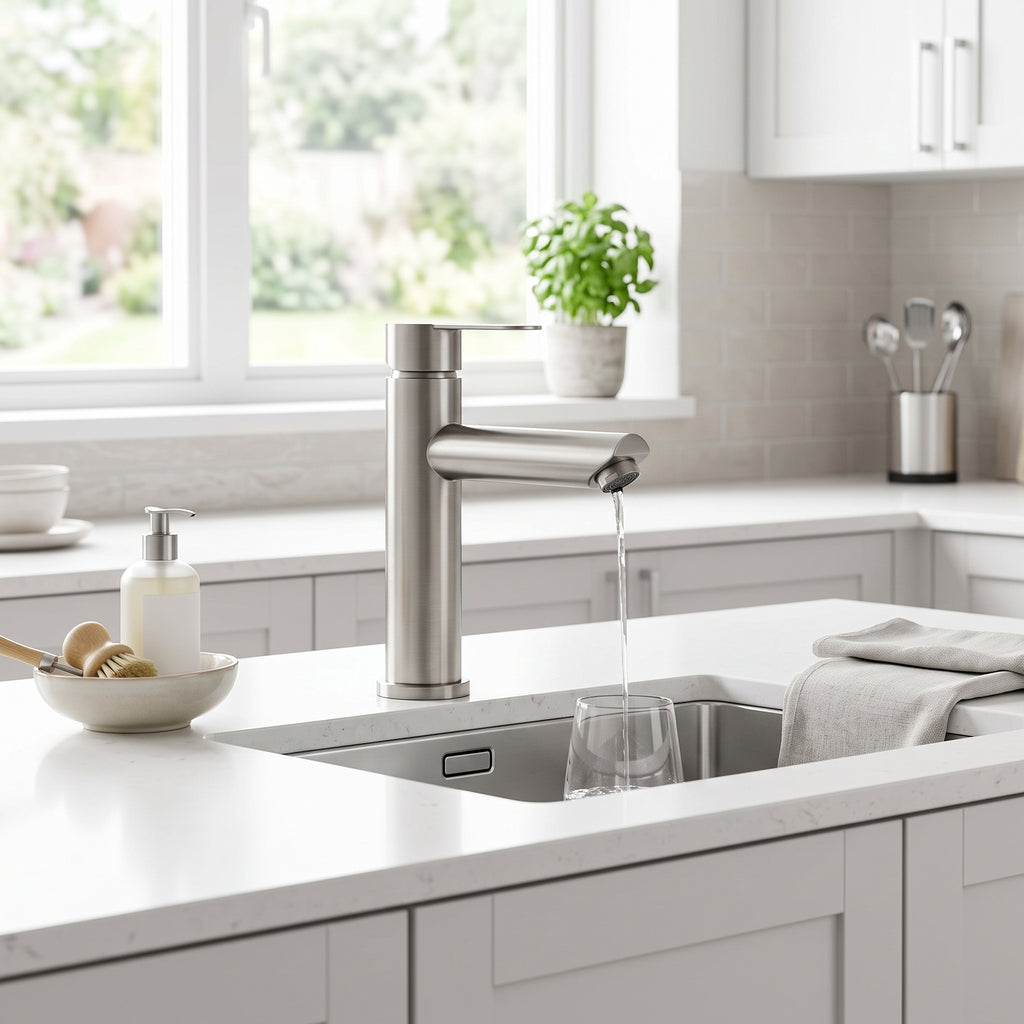 Robinet mitigeur inox monocommande cuisine et salle de bain