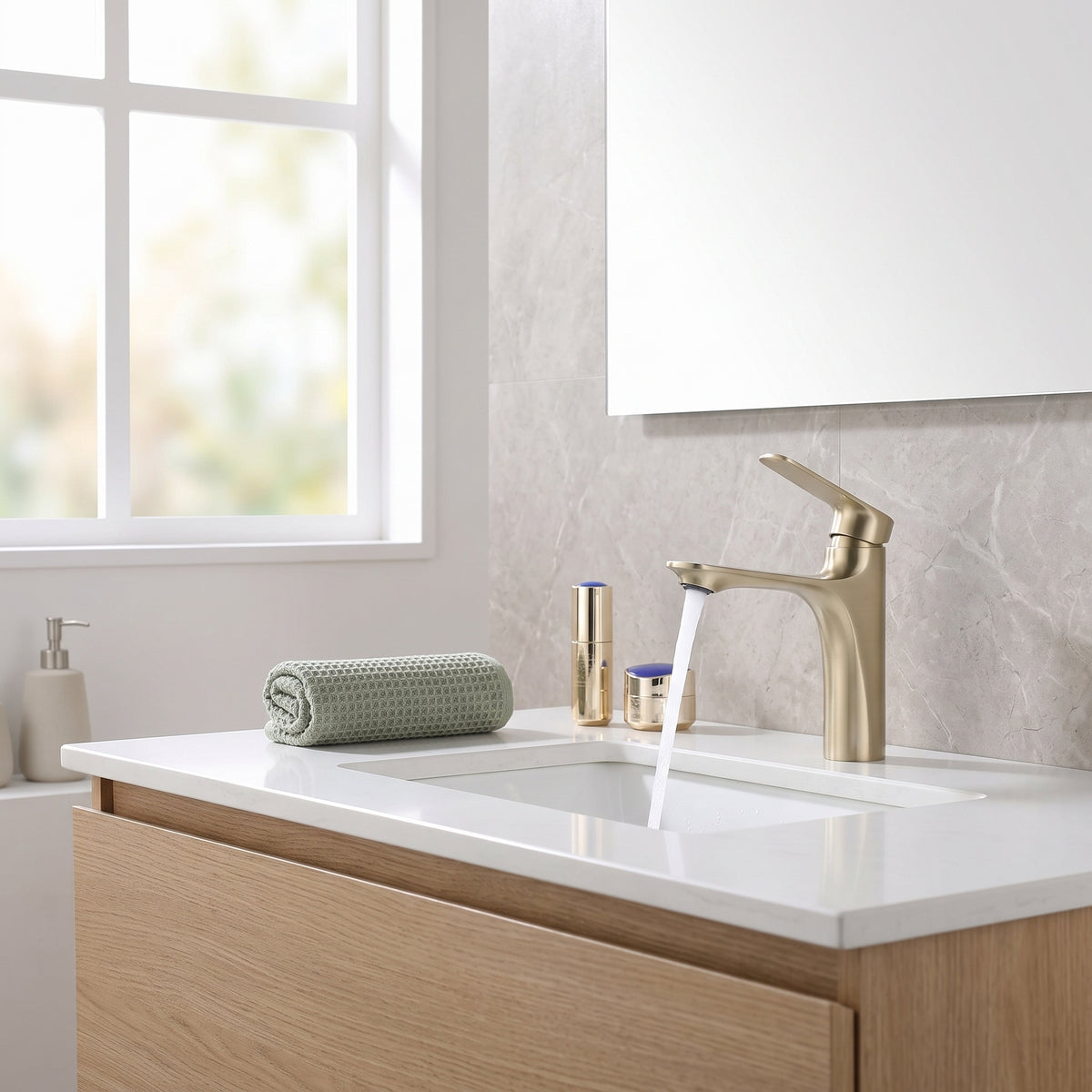 Robinet mitigeur lavabo design contemporain