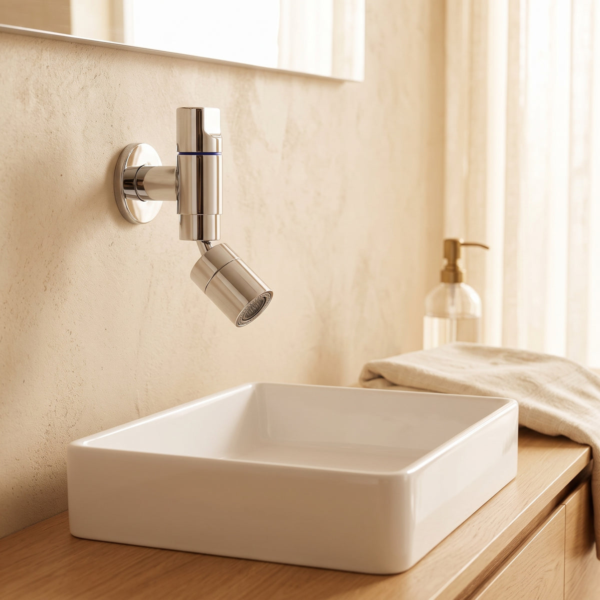 Robinet mural eau froide inox compact
