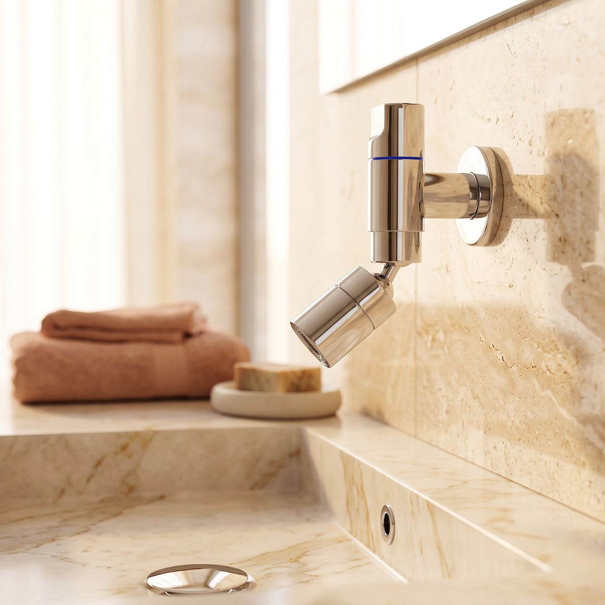Robinet mural eau froide inox compact – vue 2