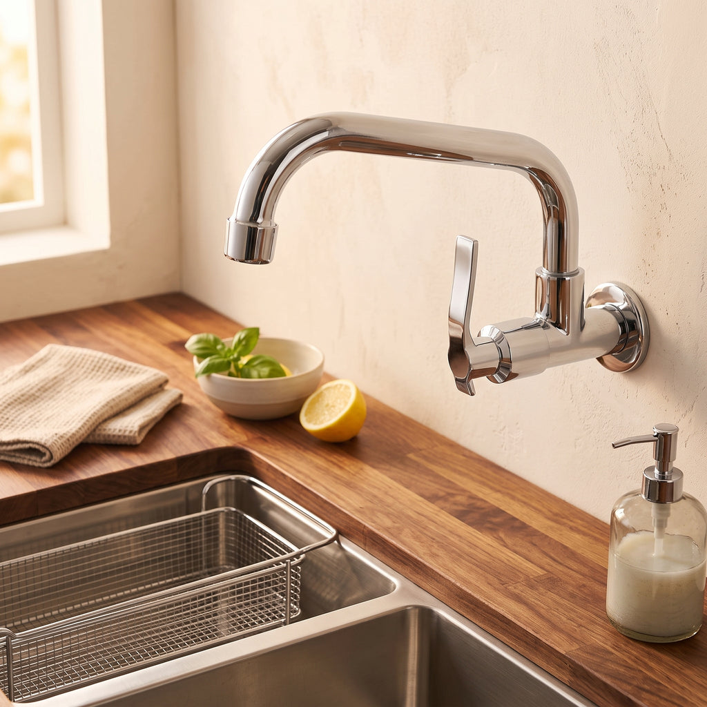 Robinet mural eau froide pivotant cuisine buanderie – vue 2