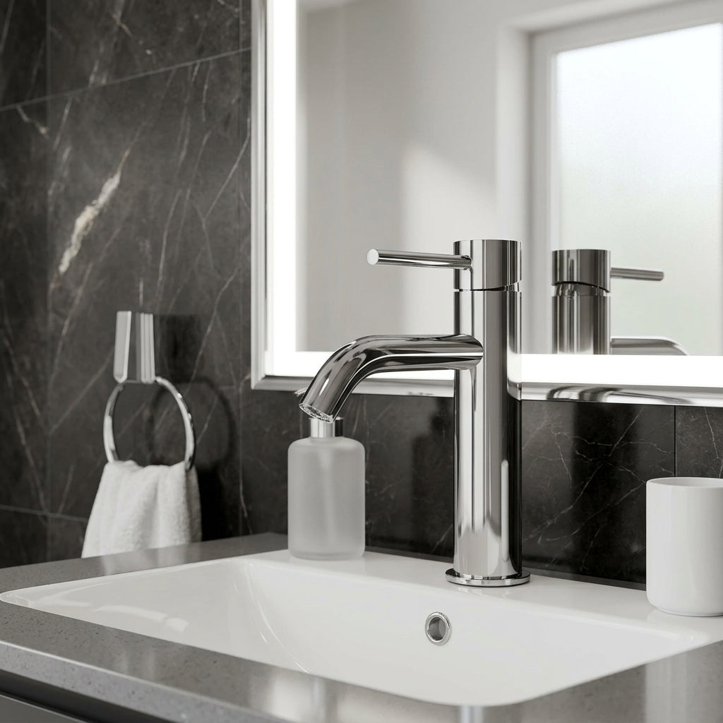 Robinet salle de bain chrome