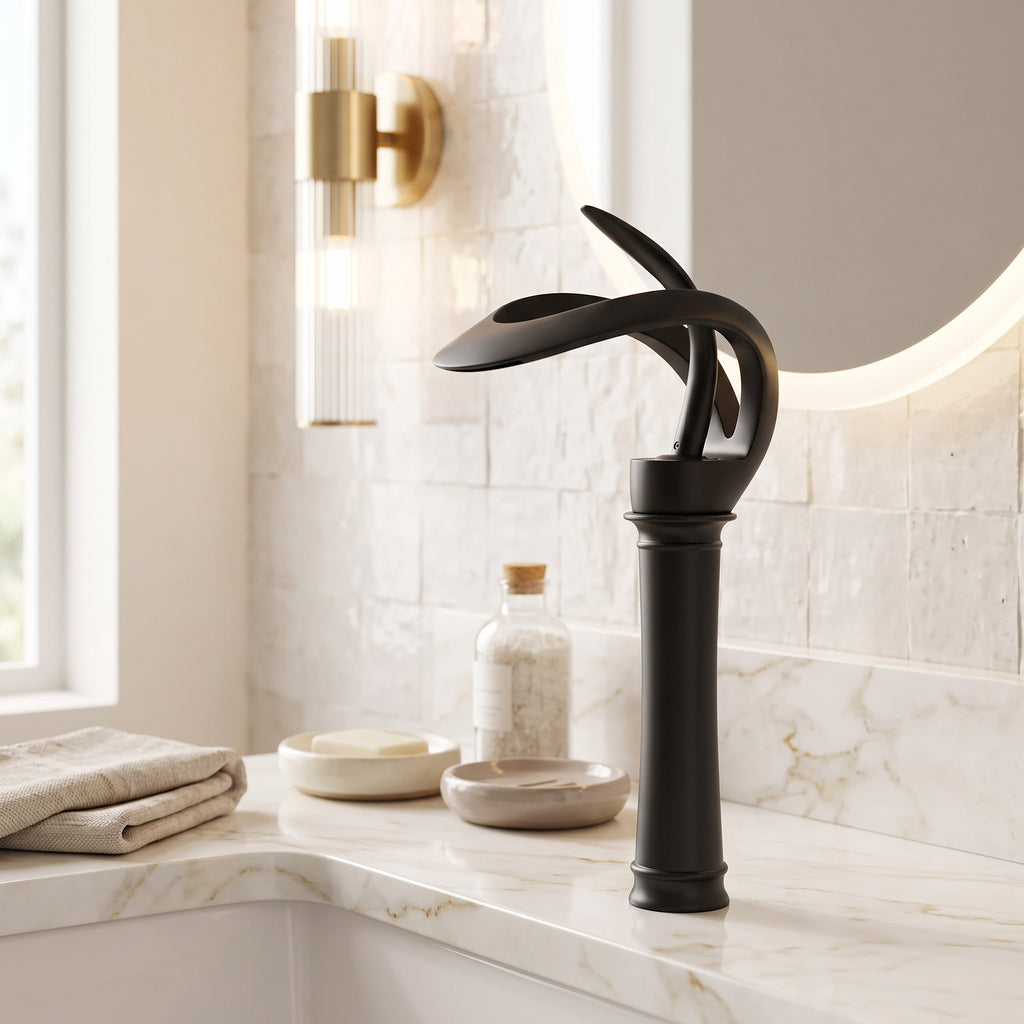 Robinet vasque cascade laiton design moderne