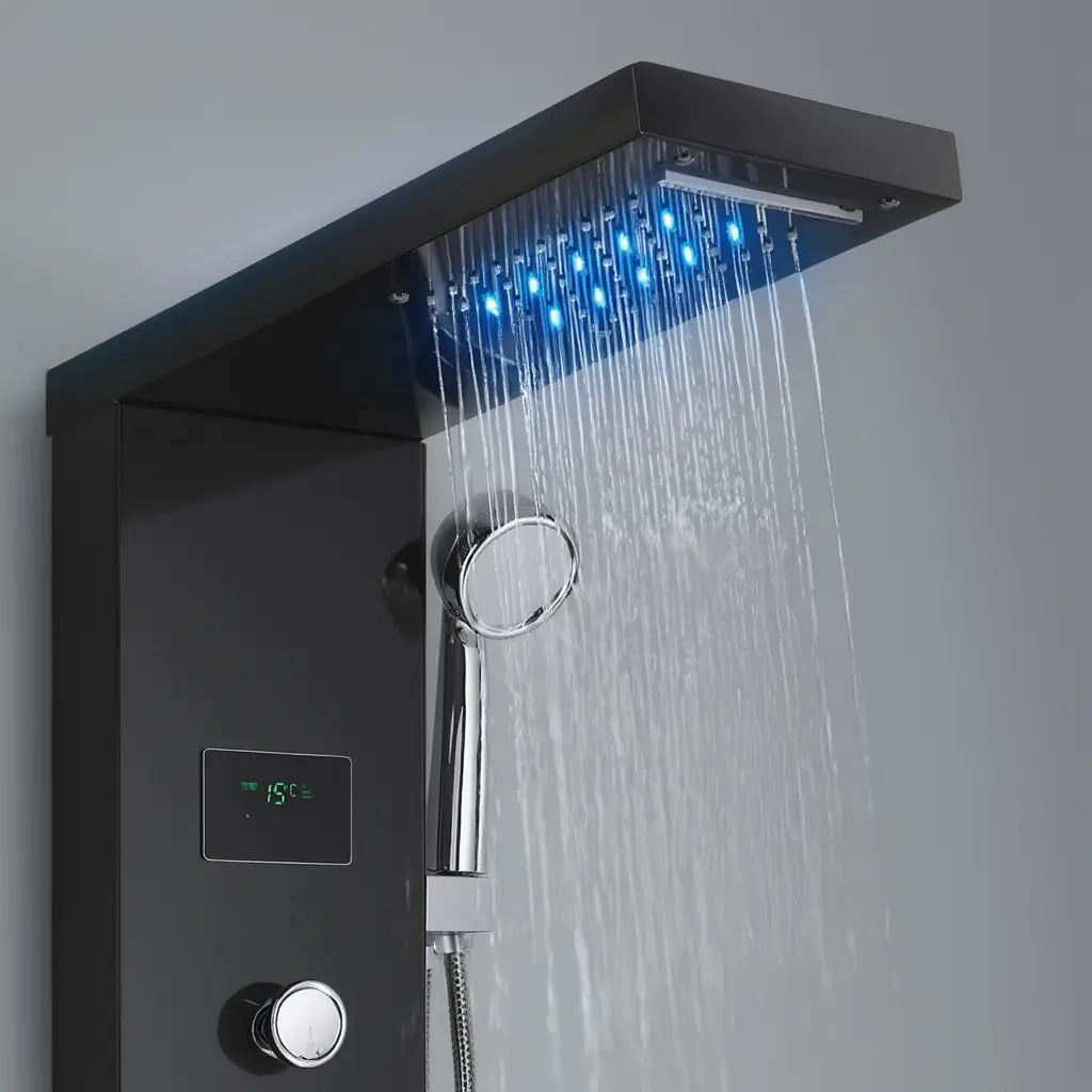 Colonne de douche hydromassante noir mat