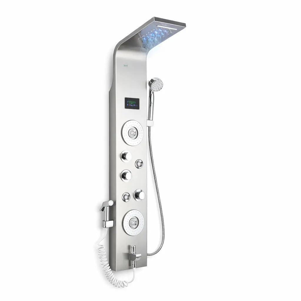 Colonne de douche hydromassante inox brossé