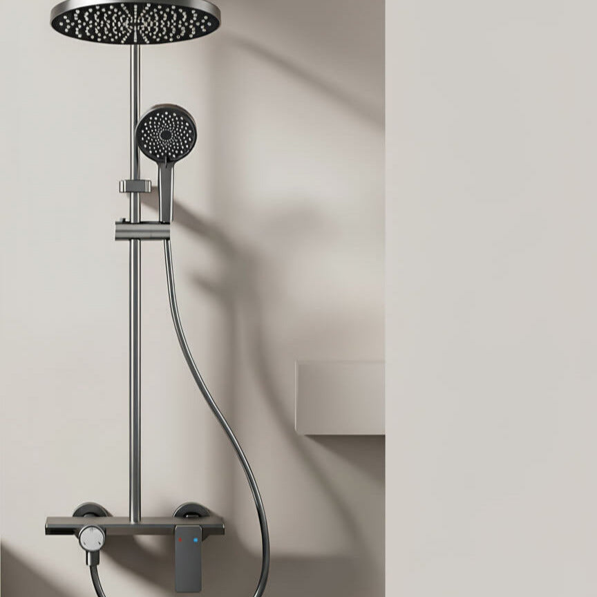 Colonne de douche 3 voies multi-jet aluminium brossé