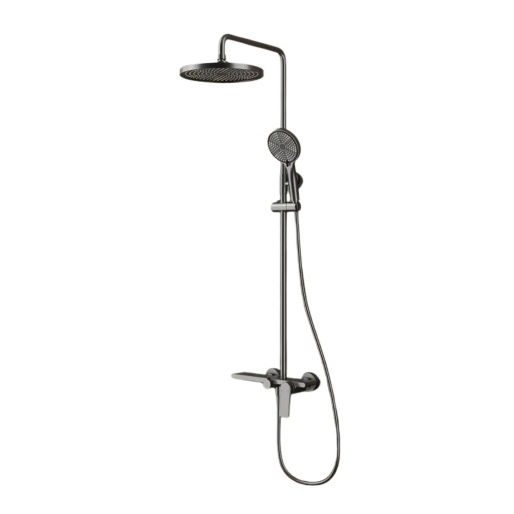 Colonne de douche thermostatique gris brossé