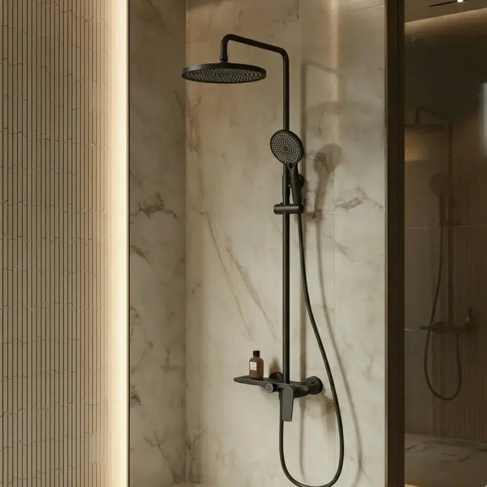 Colonne de douche thermostatique noir mat